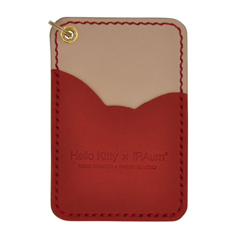 手縫いICカードケース 「Hello Kitty × fRAum」金メッキ