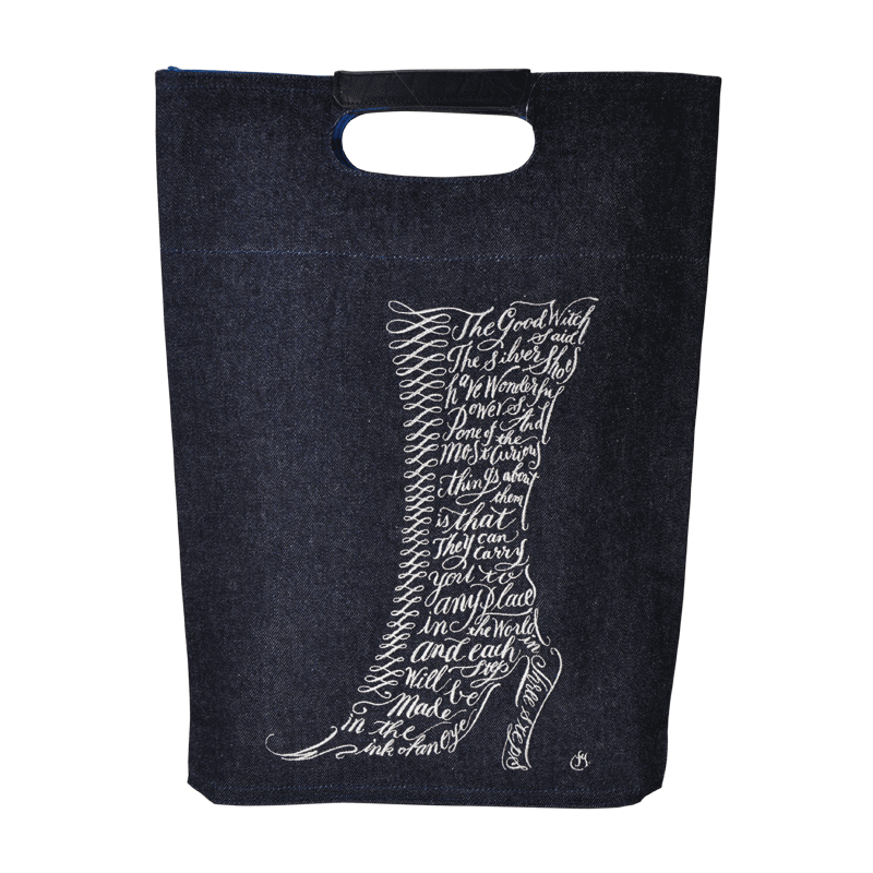 【2025A/W新作★送料無料】 クラッチバッグ「魔法の靴」刺繍 岡山井原デニム - fRAum fRom 洋書